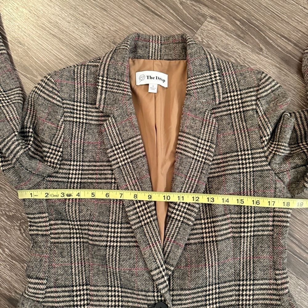 Madewell Women's Plaid Single-Button Blazer in Grey - Picture 8 of 10